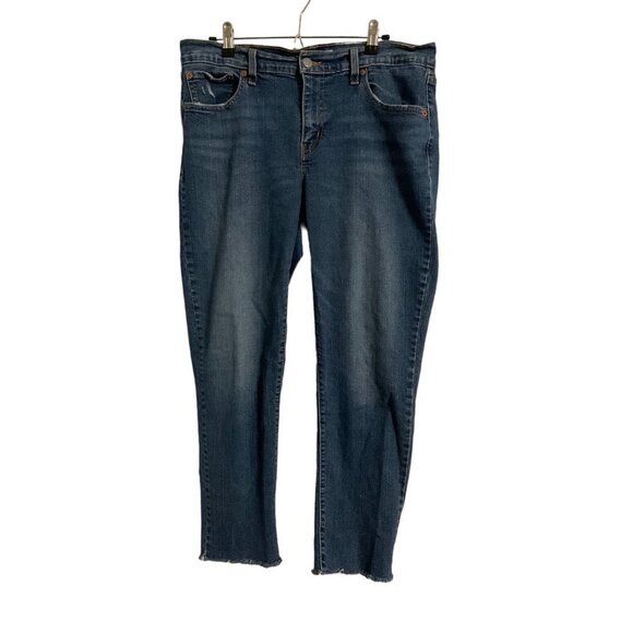 LEVI'S Boyfriend Cropped Raw Hem Jeans sz. 31 - Picture 1 of 7